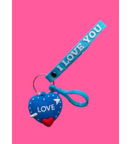 I LOVE YOU ANAHTARLIK (SLİKON) (Mavi)