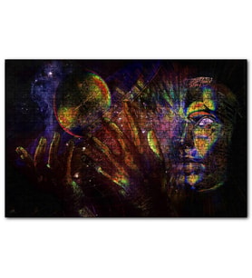 Cakapuzzle Hayal Gördüren Sanat Uzay İnsan Görseli  Puzzle Yapboz MDF (Ahşap) (255 Parça)