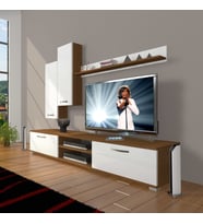 Decoraktiv Eko 7 Mdf Dvd Tv Ünitesi Tv Sehpası (Beyaz - Kahverengi)