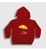 Presmono Unisex Çocuk Beyaz Umbrella How I Met Your Mother Kapüşonlu Sweatshirt 196032tt (Kırmızı)