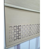 BBB Çift Mekanizmalı Lazer Kesim Tül ve Stor Perde MLT1045 (KAHVE)