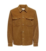 Only & Sons Erkek Regular Fit Kadife Gömlek - 22030129 (KAHVE)