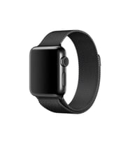 Apple Watch 2 3 4 5 6 Se Nike 42mm 44mm Uyumlu Kayış Milano Loop Metal Örgü Kordon (Siyah)
