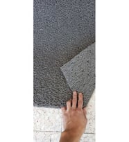 GRİ Kıvırcık Paspas Su Emici Kapı Önü Paspas Kaymaz Taban 14 mm kıvırcık yolluk (Gri)