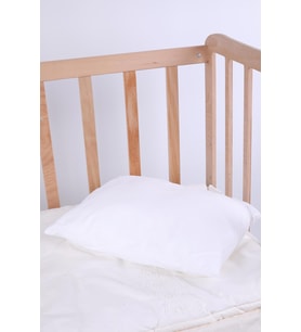 Babyhola Mirofiber Antialerjik Silikonlu Pamuk Kılıf Bebek Yastığı 35cm x 45cm  (Beyaz)