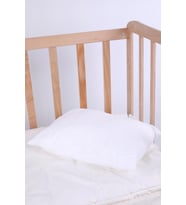 Babyhola Mirofiber Antialerjik Silikonlu Pamuk Kılıf Bebek Yastığı 35cm x 45cm  (Beyaz)