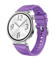 Huawei Watch GT 5 Pro 42mm Kordon Prizma Fluoroelastomer Strap Kauçuk Kayış 129 (Lila)