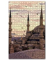 Cakapuzzle Günbatımında İstanbul Camisi ve Martılar Puzzle Yapboz MDF (Ahşap) (1000 Parça)