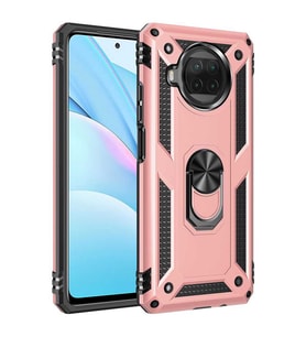 Xiaomi Redmi Note 9 Pro 5G Kılıf Yüzüklü Zırh Tank Vega (Rose)