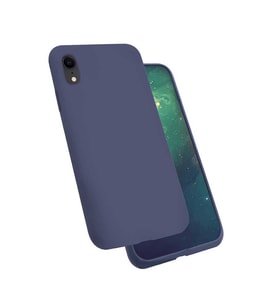 Apple iPhone XR 6.1 Kılıf Zore Silk Kadife İç Yüzey Silikon Kılıf (Lacivert)
