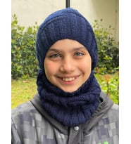 ÇOCUK BERE BOYUNLUK YUMUŞAK YÜN TAKIM (Lacivert)