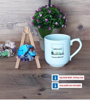 Laborant Kupa Bardak Beyaz ve Fotoğraflı Ahşap Anahtarlık Hediye (Model 5)