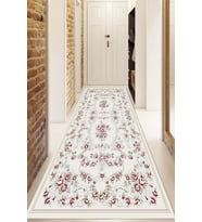Dijital Baskılı Kaymaz Taban Yıkanabilir Modern Yolluk Ve Koridor Halısı NDU-SD-467 (Krem)