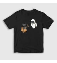 Presmono Unisex Çocuk Beyaz Gift Wall E Eve T-Shirt 427551tt (Siyah)