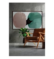 Çerçeveli Tablo Modern Sanatsal Dekorasyon Ev Dekoru Tekli Çerçeve Tablo ÖZC-455 (Ceviz)