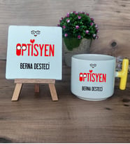 Optisyen Hediye Seti Kupa Bardak T Kulplu ve Dekoratif Taş Tıp Bayramı Hediyesi (Model 5)
