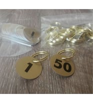 Vestiyer Numarası, Tek Taraflı, TEK TAKIM (Gold Renk)