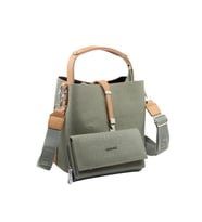  Just Polo Kilit Detaylı Kadın Kartlık ve Omuz Çanta Kombini PBU4002-1003 (Yeşil)