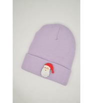 Moxxo Sevgililer Günü Özel Koleksiyonu Noel Baba Figürlü Kahverengi Unisex Hediyelik Bere (Lila)