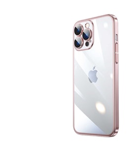 Apple iPhone 13 Pro Kılıf Renkli Çerçeveli Riksos Silikon Kılıf (Rose)