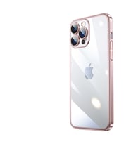Apple iPhone 13 Pro Kılıf Renkli Çerçeveli Riksos Silikon Kılıf (Rose)
