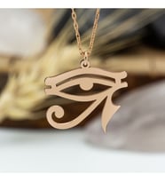 Kişiye Özel 925 Ayar Gümüş Horus'un Gözü Kolye Renk Seçenekleriyle (Rose)