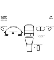 Meriç® Hyundai Accent Ön Torpido Kaplama Maun 9 Parça 1994-2000 (Karbon)
