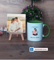 Anne Adayı Fotoğraflı Dekoratif Taş, Kupa Bardak Beyaz Hediye (Model 14)