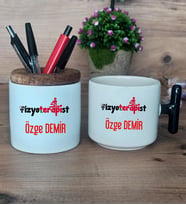 Fizyoterapist Hediye Sepeti Kupa Bardak T Kulplu, Kalemlik Hediyeleri Tıp Bayramı Hediyesi (Model 6)