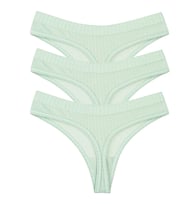 Vanilya Secret Pamuk Tanga  3'Lü Paket (Mint Yeşili)