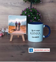 Kankaya Hediye Fotoğraflı Dekoratif Taş, Kupa Bardak Beyaz Hediye (Model 3)