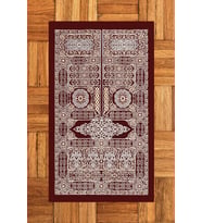 EVDEYA Baskılı Yıkanabilir Şık Tasarım Hediyelik Namaz Halısı Seccade 70x130cm, SECCADE-50-KAHVERENGİ, (Kırmızı)
