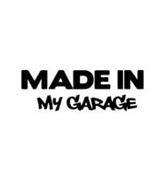 Made In My Garage Araba Stickeri siyah 18x6 CM (Siyah)