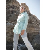 Uzunkol Cepli Bluz (Mint Yeşili)