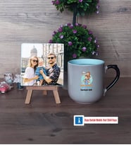Babalar Günü Hediyesi Fotoğraflı Dekoratif Taş, Kupa Bardak Beyaz Hediye Babaya Hediye (Model 10)