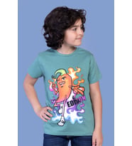 Toontoy Erkek Çocuk Acı Biber Baskılı Tişört (Yeşil)