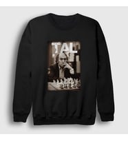 Presmono Unisex Beyaz Mikhail Tal Büyükusta Satranç Sweatshirt 421713tt (Siyah)