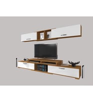 Decoraktiv Flex 5130 Slm Tv Ünitesi Tv Sehpası (Beyaz - Kahverengi)