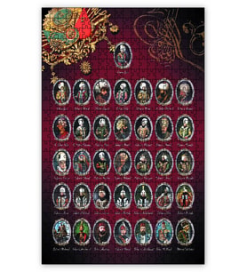 Cakapuzzle Osmanlı Padişahları Puzzle Yapboz MDF (Ahşap) (255 Parça)