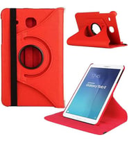 Samsung Galaxy Tab T560 T562 T565 9,6 İnç Döner Standlı Tablet Kılıfı (Kırmızı)