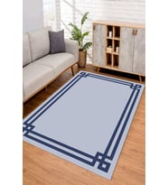 Dijital Kaymaz Taban Yıkanabilir Renkli Salon Halısı Mutfak Halısı Yolluk ND-SD-750 (Lacivert)