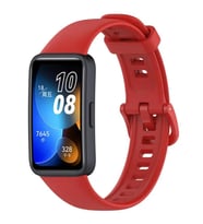 Huawei Band 8 Uyumlu Spor Silikon Kordon (Kırmızı)