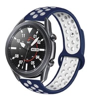 ​​Amazfit Pace GTR 2 2E Lite 47mm Kordon Delikli Spor Kordon (MAVI-BEYAZ)
