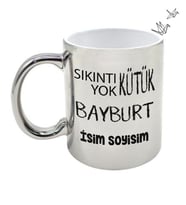 Bayburt Temalı Kişiye Özel İsim ve/veya Fotoğraflı Kupa Bardak No:X025-069 (Gümüş)
