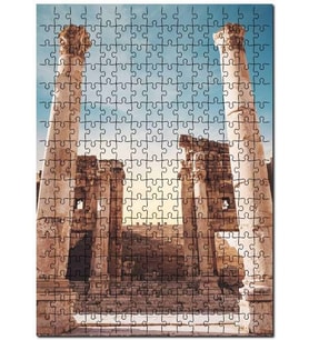 Cakapuzzle Antik Harabeler ve Gündoğumunda Gökyüzü Puzzle Yapboz MDF (Ahşap) (500 Parça)