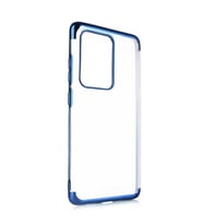 Galaxy S20 Ultra Kılıf Zore Dört Köşeli Lazer Silikon Kılıf (Mavi)