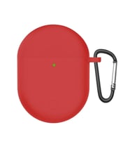 Microsonic Xiaomi Redmi Buds 4 Kılıf Askılı Mat Silikon Siyah (Kırmızı)
