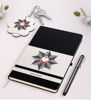 BK Gift Kişiye Özel Polis Beyaz Defter Kalem Ve Anahtarlık Hediye Seti-1 (Model 2)