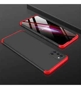 Galaxy A31 Kılıf Zore Ays Full Koruma Kılıf (Siyah-Kırmızı)