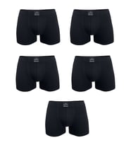 Malabadi 5 Li Ekonomik Paket Erkek Pamuklu Boxer 5M074 (Siyah)